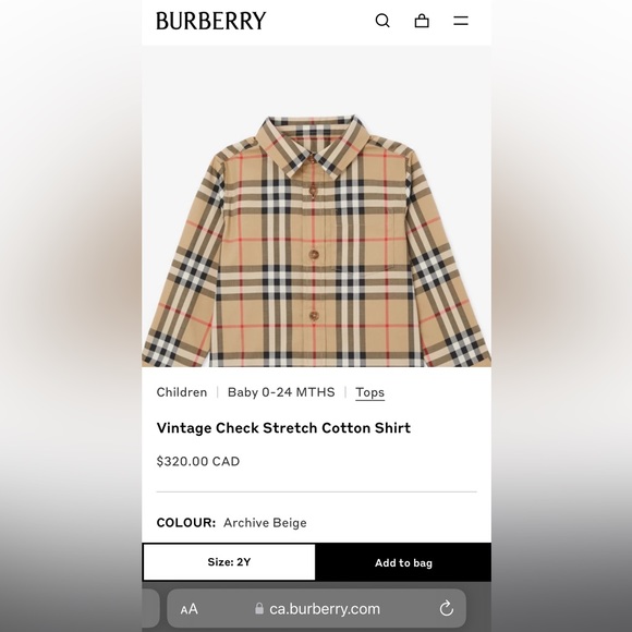 Authentic Burberry Fredrick Toddler Shirt - 2Y - Picture 9 of 9